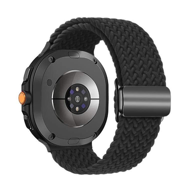 For Samsung Galaxy Watch8 / Watch8 Classic Magnetic Buckle Braided Nylon Watch Band(Black) by bashfashion