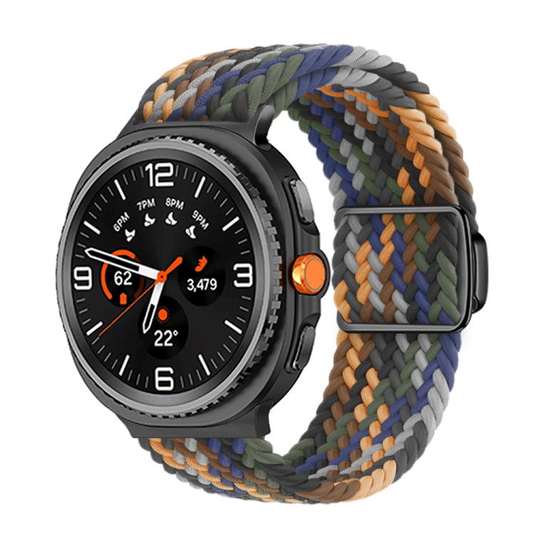 For Samsung Galaxy Watch8 / Watch8 Classic Magnetic Buckle Braided Nylon Watch Band(Camouflage Colorful) by bashfashion