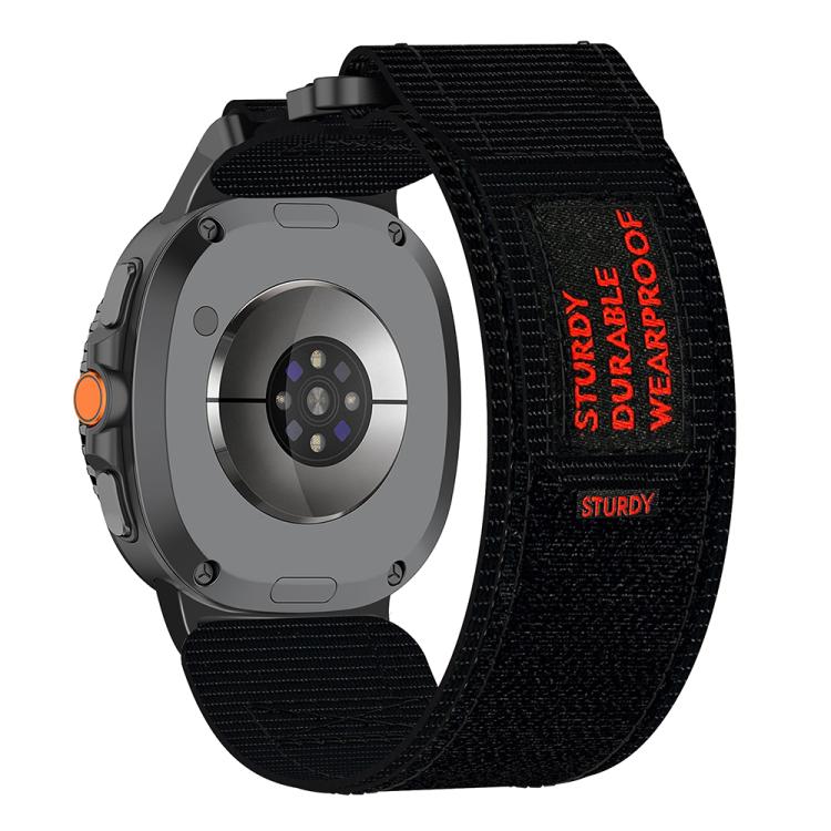 For Samsung Galaxy Watch8 / Watch8 Classic Two Sections Nylon Hook And Loop Fastener Watch Band(Black) by bashfashion