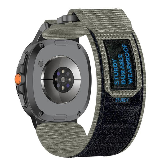 For Samsung Galaxy Watch8 / Watch8 Classic Two Sections Nylon Hook And Loop Fastener Watch Band(Gray) by bashfashion