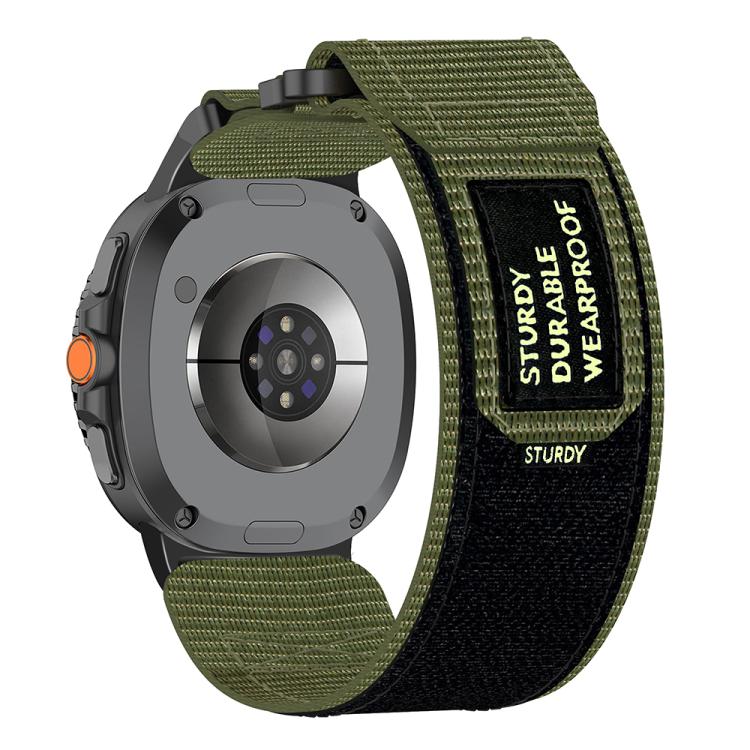 For Samsung Galaxy Watch8 / Watch8 Classic Two Sections Nylon Hook And Loop Fastener Watch Band(Green) by bashfashion