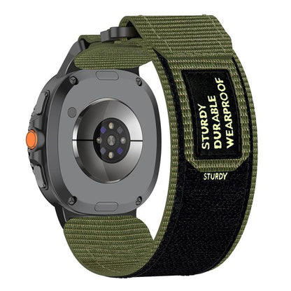 For Samsung Galaxy Watch8 / Watch8 Classic Two Sections Nylon Hook And Loop Fastener Watch Band(Green) by bashfashion