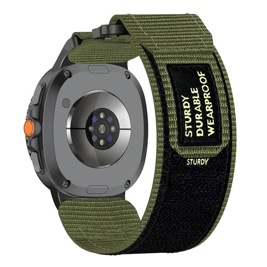 For Samsung Galaxy Watch8 / Watch8 Classic Two Sections Nylon Hook And Loop Fastener Watch Band(Green) by bashfashion