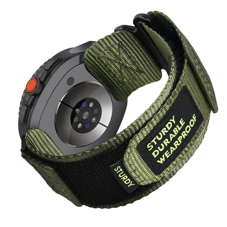 For Samsung Galaxy Watch8 / Watch8 Classic Two Sections Nylon Hook And Loop Fastener Watch Band(Green) by bashfashion