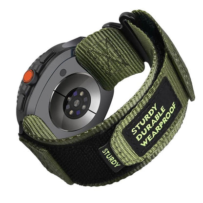 For Samsung Galaxy Watch8 / Watch8 Classic Two Sections Nylon Hook And Loop Fastener Watch Band(Green) by bashfashion