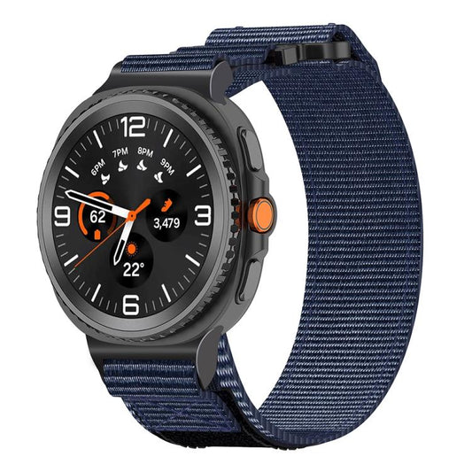 For Samsung Galaxy Watch8 / Watch8 Classic Two Sections Nylon Hook And Loop Fastener Watch Band(Blue) by bashfashion