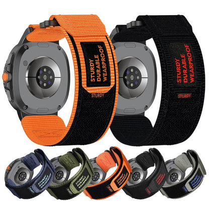 For Samsung Galaxy Watch8 / Watch8 Classic Two Sections Nylon Hook And Loop Fastener Watch Band(Gray) by bashfashion