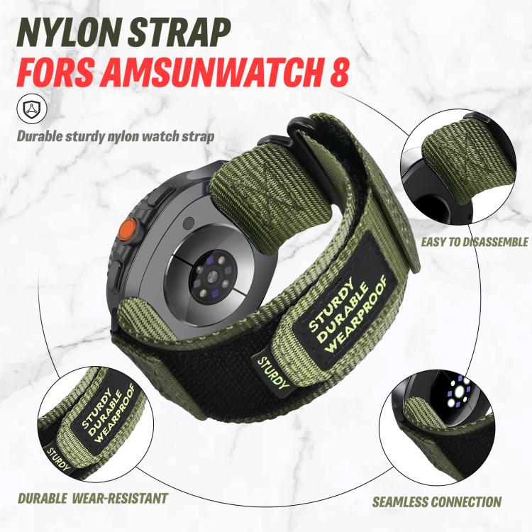 For Samsung Galaxy Watch8 / Watch8 Classic Two Sections Nylon Hook And Loop Fastener Watch Band(Orange) by bashfashion