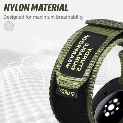 For Samsung Galaxy Watch8 / Watch8 Classic Two Sections Nylon Hook And Loop Fastener Watch Band(Green) by bashfashion