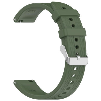 For OnePlus Watch 3 43mm Rhombic Texture Groove Silicone Watch Band(Dark Green) by bashfashion