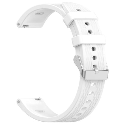 For OnePlus Watch 3 43mm Rhombic Texture Groove Silicone Watch Band(White) by bashfashion