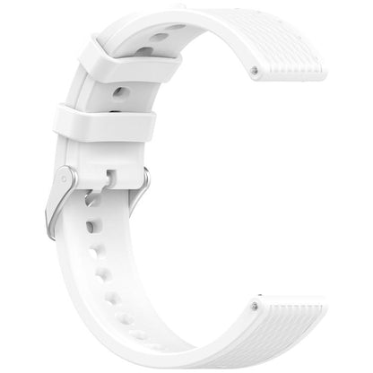 For OnePlus Watch 3 43mm Rhombic Texture Groove Silicone Watch Band(White) by bashfashion