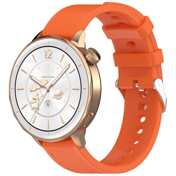 For OnePlus Watch 3 43mm Rhombic Texture Groove Silicone Watch Band(Orange) by bashfashion