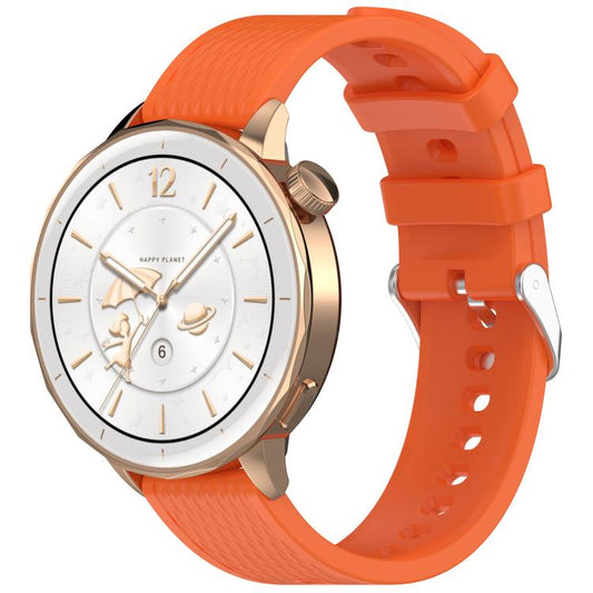 For OnePlus Watch 3 43mm Rhombic Texture Groove Silicone Watch Band(Orange) by bashfashion