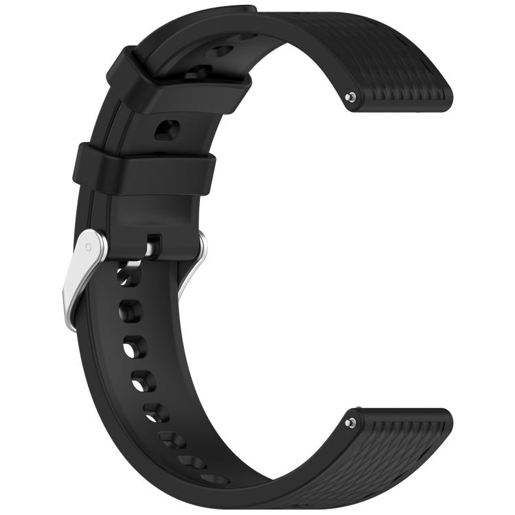 For OnePlus Watch 3 43mm Rhombic Texture Groove Silicone Watch Band(Black) by bashfashion