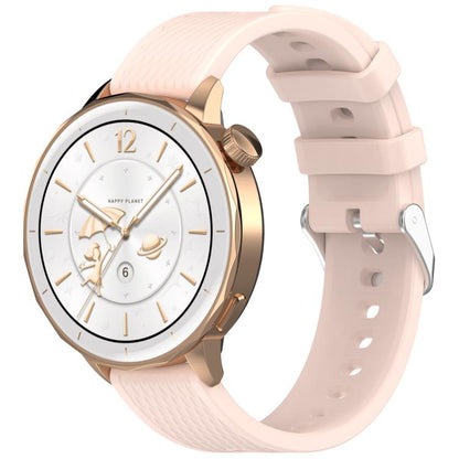 For OnePlus Watch 3 43mm Rhombic Texture Groove Silicone Watch Band(Light Pink) by bashfashion