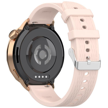 For OnePlus Watch 3 43mm Rhombic Texture Groove Silicone Watch Band(Light Pink) by bashfashion