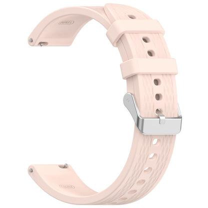 For OnePlus Watch 3 43mm Rhombic Texture Groove Silicone Watch Band(Light Pink) by bashfashion
