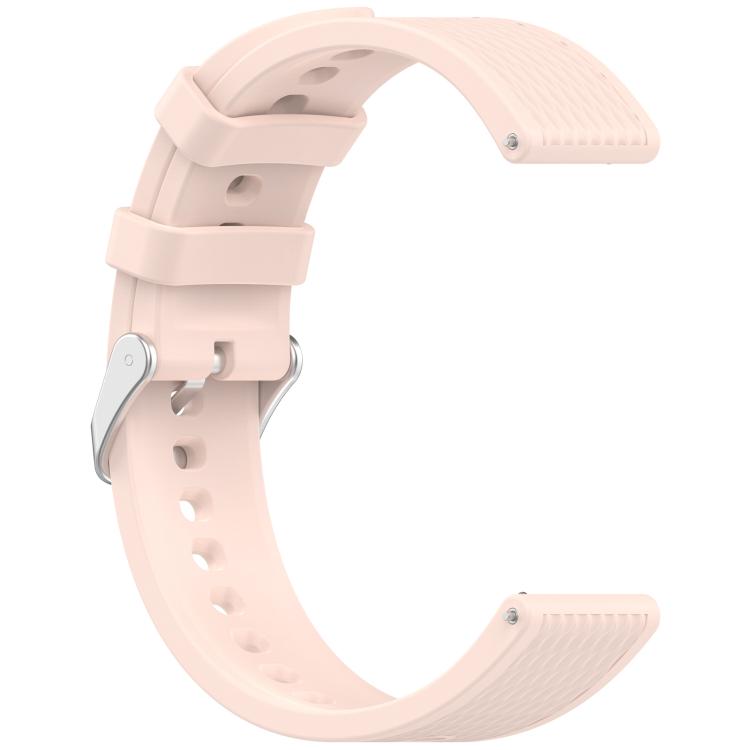 For OnePlus Watch 3 43mm Rhombic Texture Groove Silicone Watch Band(Light Pink) by bashfashion