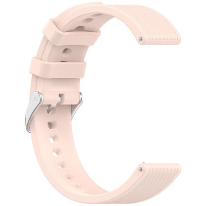 For OnePlus Watch 3 43mm Rhombic Texture Groove Silicone Watch Band(Light Pink) by bashfashion