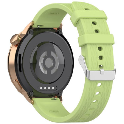 For OnePlus Watch 3 43mm Rhombic Texture Groove Silicone Watch Band(Lime) by bashfashion
