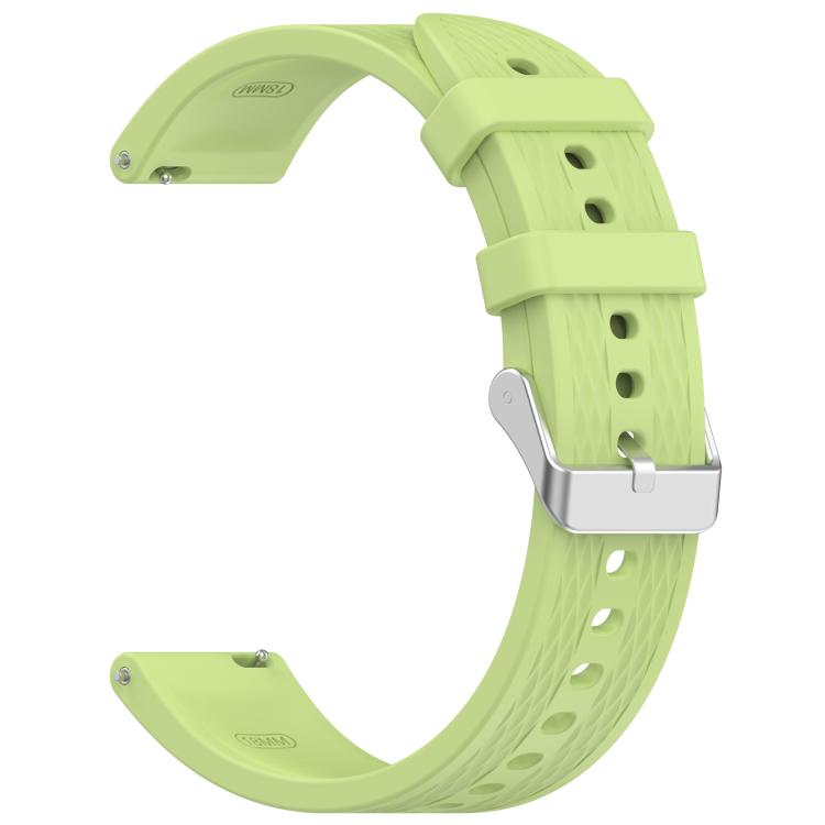 For OnePlus Watch 3 43mm Rhombic Texture Groove Silicone Watch Band(Lime) by bashfashion