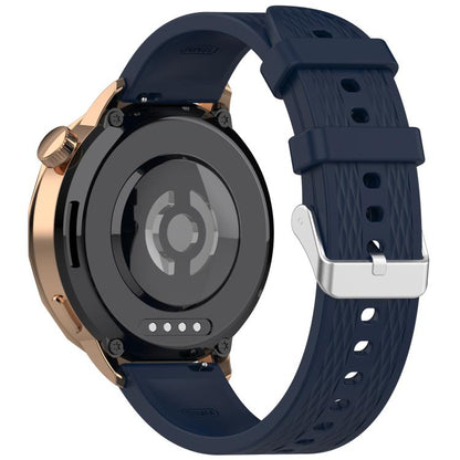 For OnePlus Watch 3 43mm Rhombic Texture Groove Silicone Watch Band(Ink Blue) by bashfashion