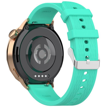 For OnePlus Watch 3 43mm Rhombic Texture Groove Silicone Watch Band(Teal) by bashfashion