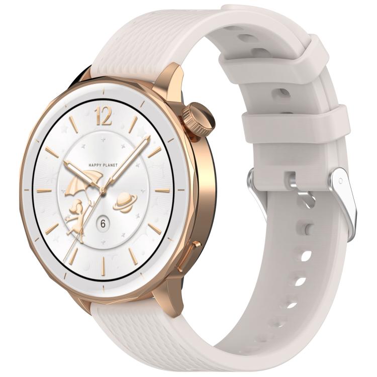 For OnePlus Watch 3 43mm Rhombic Texture Groove Silicone Watch Band(Starlight) by bashfashion