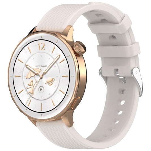 For OnePlus Watch 3 43mm Rhombic Texture Groove Silicone Watch Band(Starlight) by bashfashion