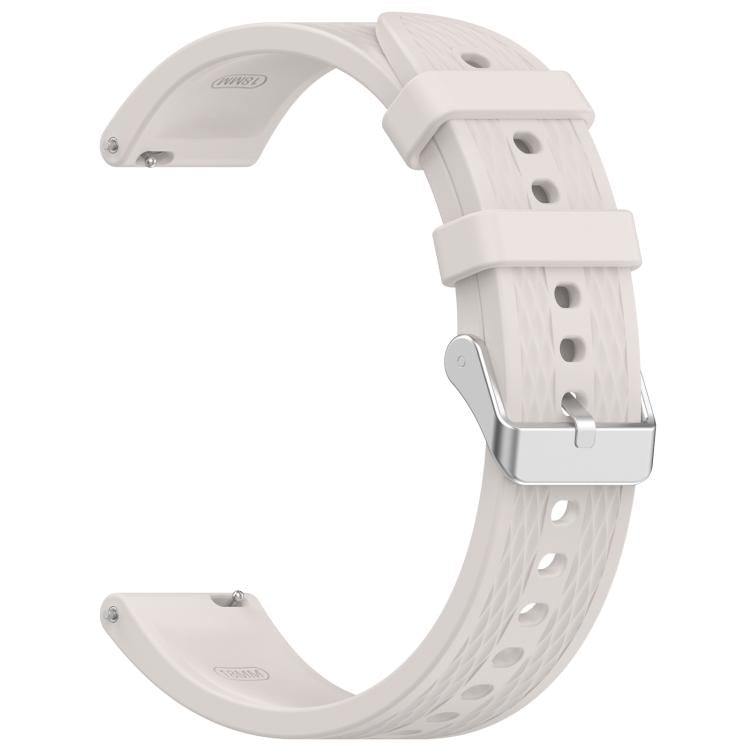 For OnePlus Watch 3 43mm Rhombic Texture Groove Silicone Watch Band(Starlight) by bashfashion