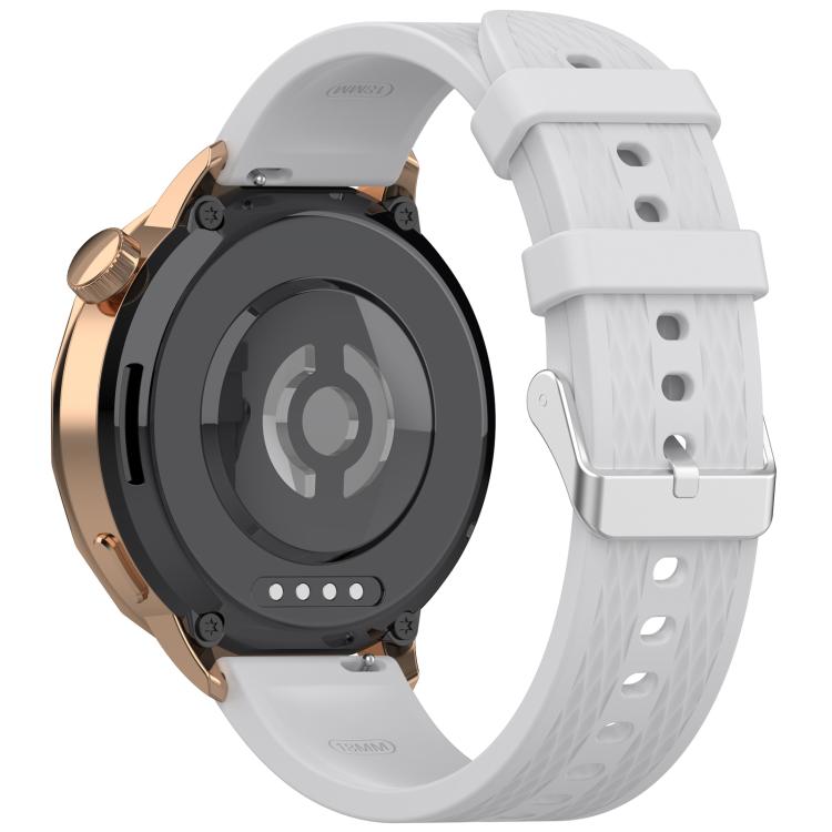 For OnePlus Watch 3 43mm Rhombic Texture Groove Silicone Watch Band(Gray) by bashfashion