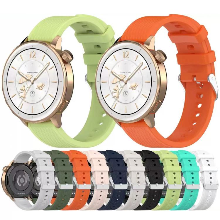 For OnePlus Watch 3 43mm Rhombic Texture Groove Silicone Watch Band(Orange) by bashfashion