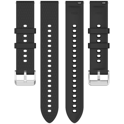 For OnePlus Watch 3 43mm Rhombic Texture Groove Silicone Watch Band(White) by bashfashion