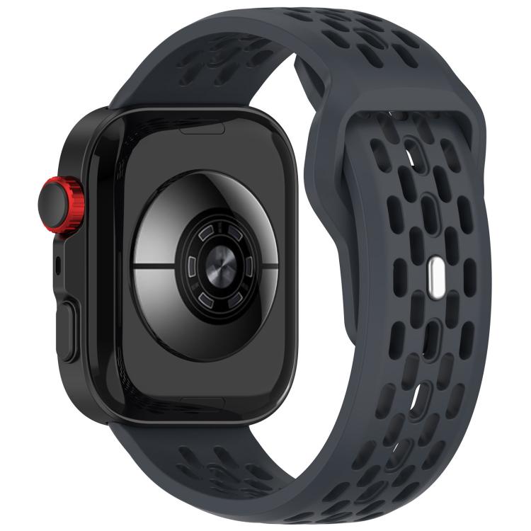 For Huawei Watch Fit4 / Fit4 Pro / Fit3 Mesh Silver Reverse Steel Buckle Silicone Watch Band(Gray) by bashfashion