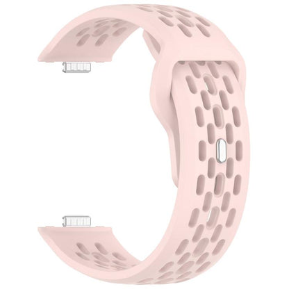 For Huawei Watch Fit4 / Fit4 Pro / Fit3 Mesh Silver Reverse Steel Buckle Silicone Watch Band(Light Pink) by bashfashion