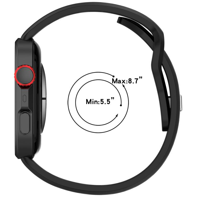 For Huawei Watch Fit4 / Fit4 Pro / Fit3 Mesh Silver Reverse Steel Buckle Silicone Watch Band(Black) by bashfashion