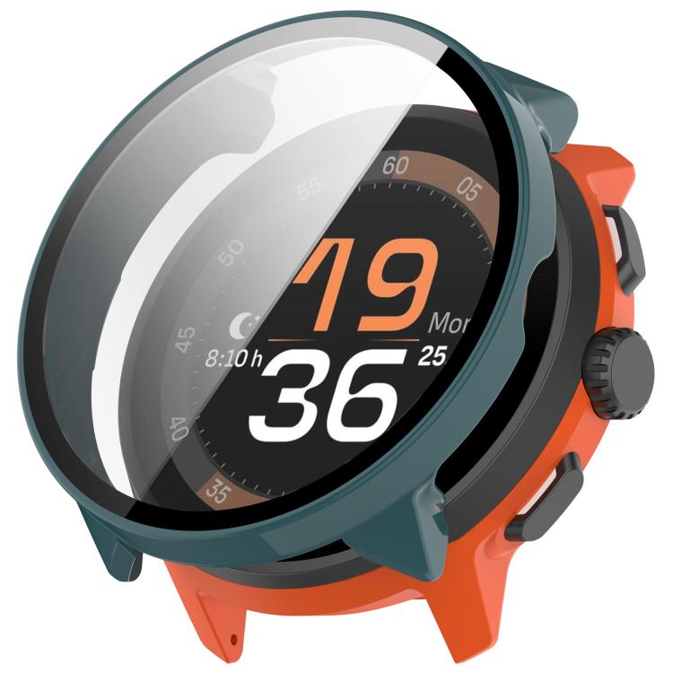 For Suunto Run Tempered Film Integrated PC Watch Protective Cover(Pine Green) by bashfashion