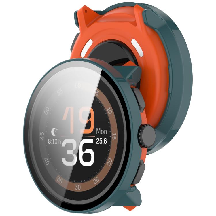 For Suunto Run Tempered Film Integrated PC Watch Protective Cover(Pine Green) by bashfashion