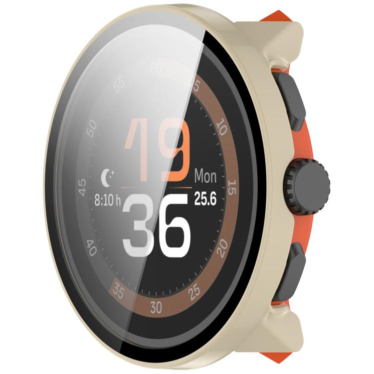 For Suunto Run Tempered Film Integrated PC Watch Protective Cover(Ivory White) by bashfashion