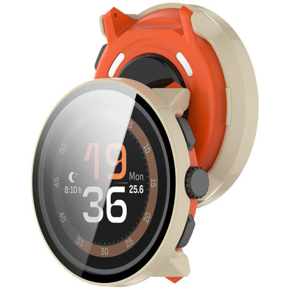 For Suunto Run Tempered Film Integrated PC Watch Protective Cover(Ivory White) by bashfashion