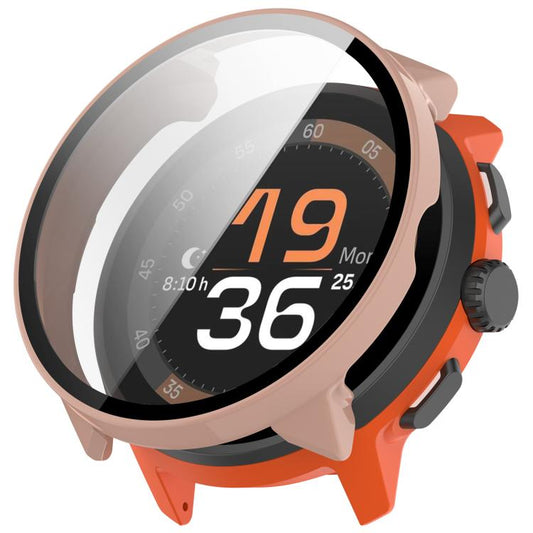 For Suunto Run Tempered Film Integrated PC Watch Protective Cover(Pink) by bashfashion