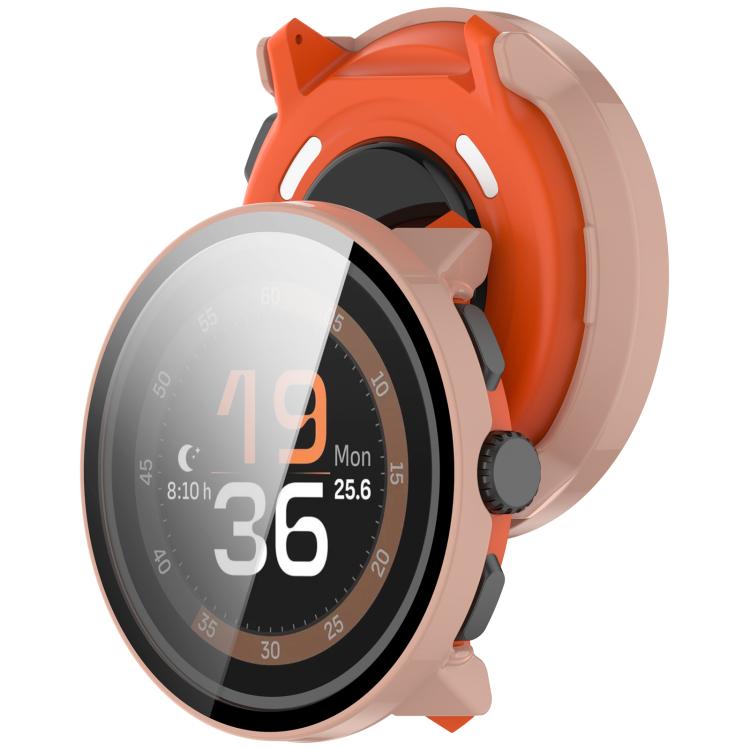 For Suunto Run Tempered Film Integrated PC Watch Protective Cover(Pink) by bashfashion