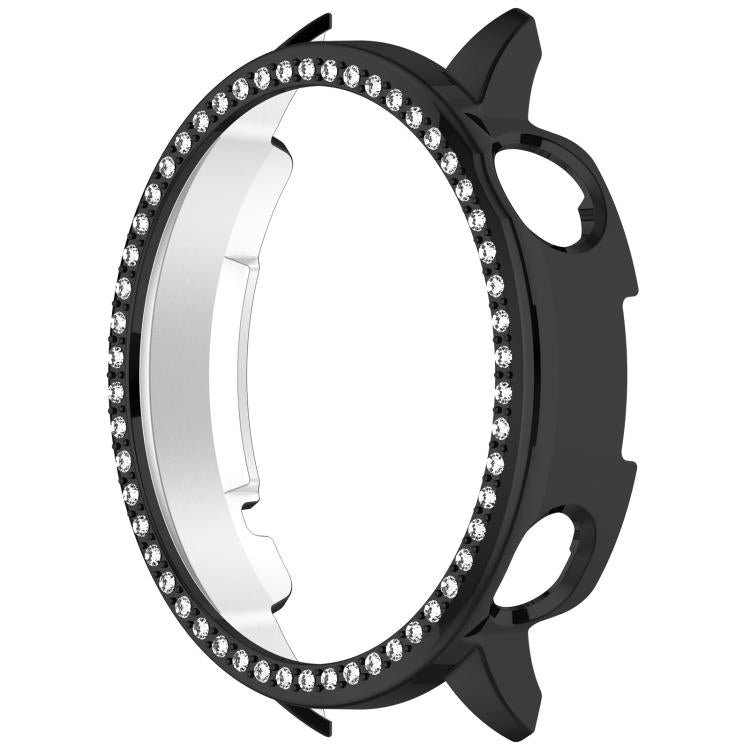 For OnePlus Watch 3 43mm Single Row Diamond Half Coverage Hollow PC Watch Protective Cover(Black) by bashfashion