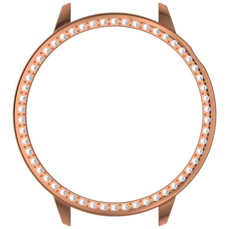 For OnePlus Watch 3 43mm Single Row Diamond Half Coverage Hollow PC Watch Protective Cover(Rose Gold) by bashfashion