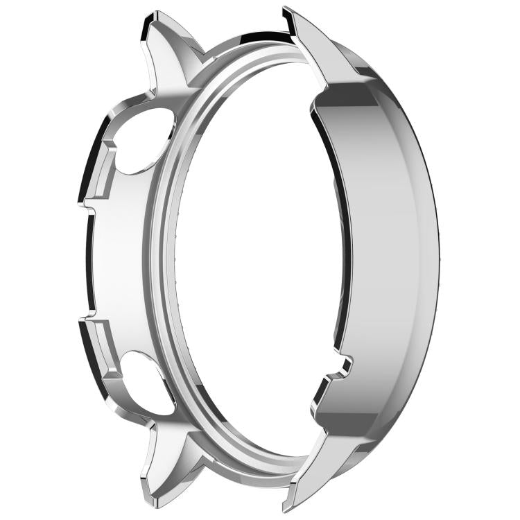 For OnePlus Watch 3 43mm Single Row Diamond Half Coverage Hollow PC Watch Protective Cover(Silver) by bashfashion