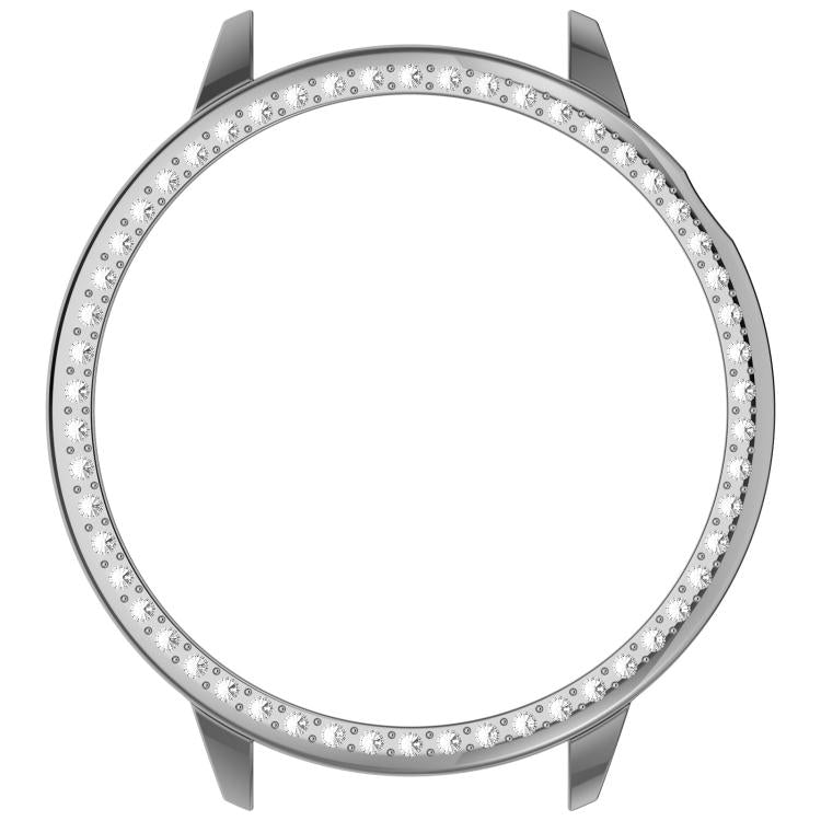 For OnePlus Watch 3 43mm Single Row Diamond Half Coverage Hollow PC Watch Protective Cover(Silver) by bashfashion
