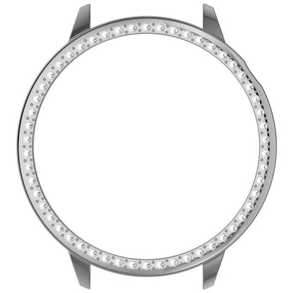 For OnePlus Watch 3 43mm Single Row Diamond Half Coverage Hollow PC Watch Protective Cover(Silver) by bashfashion