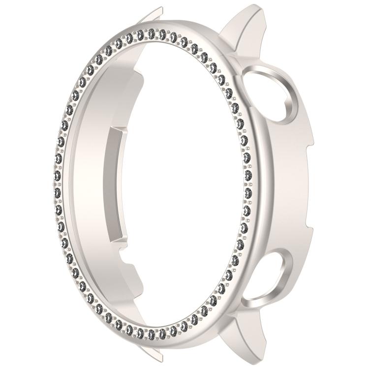 For OnePlus Watch 3 43mm Single Row Diamond Half Coverage Hollow PC Watch Protective Cover(Glossy Starlight Color) by bashfashion