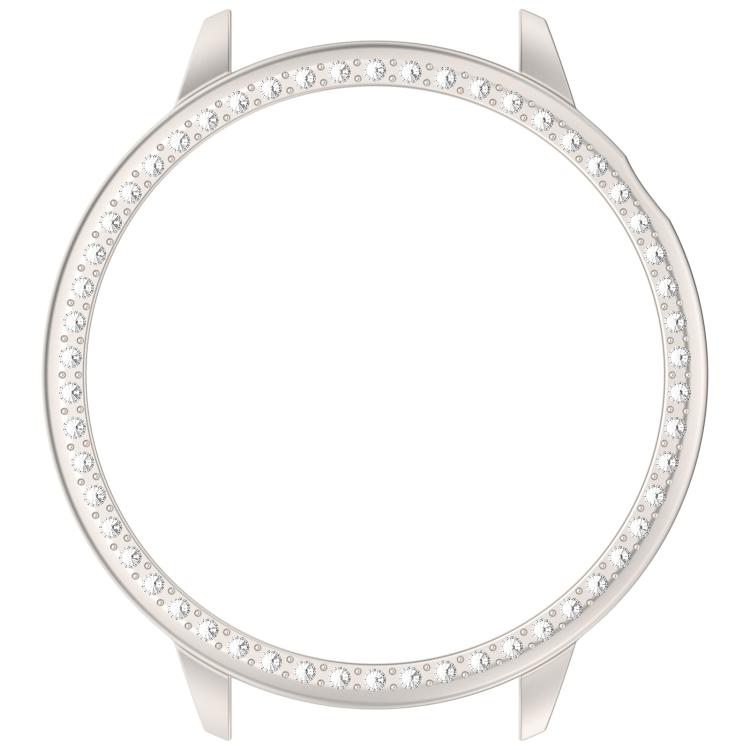 For OnePlus Watch 3 43mm Single Row Diamond Half Coverage Hollow PC Watch Protective Cover(Glossy Starlight Color) by bashfashion